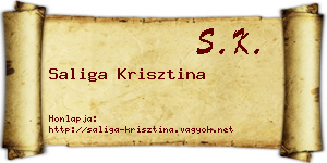 Saliga Krisztina névjegykártya